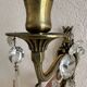 Pair of bronze wall lights with crystal pendants – Louis XV style