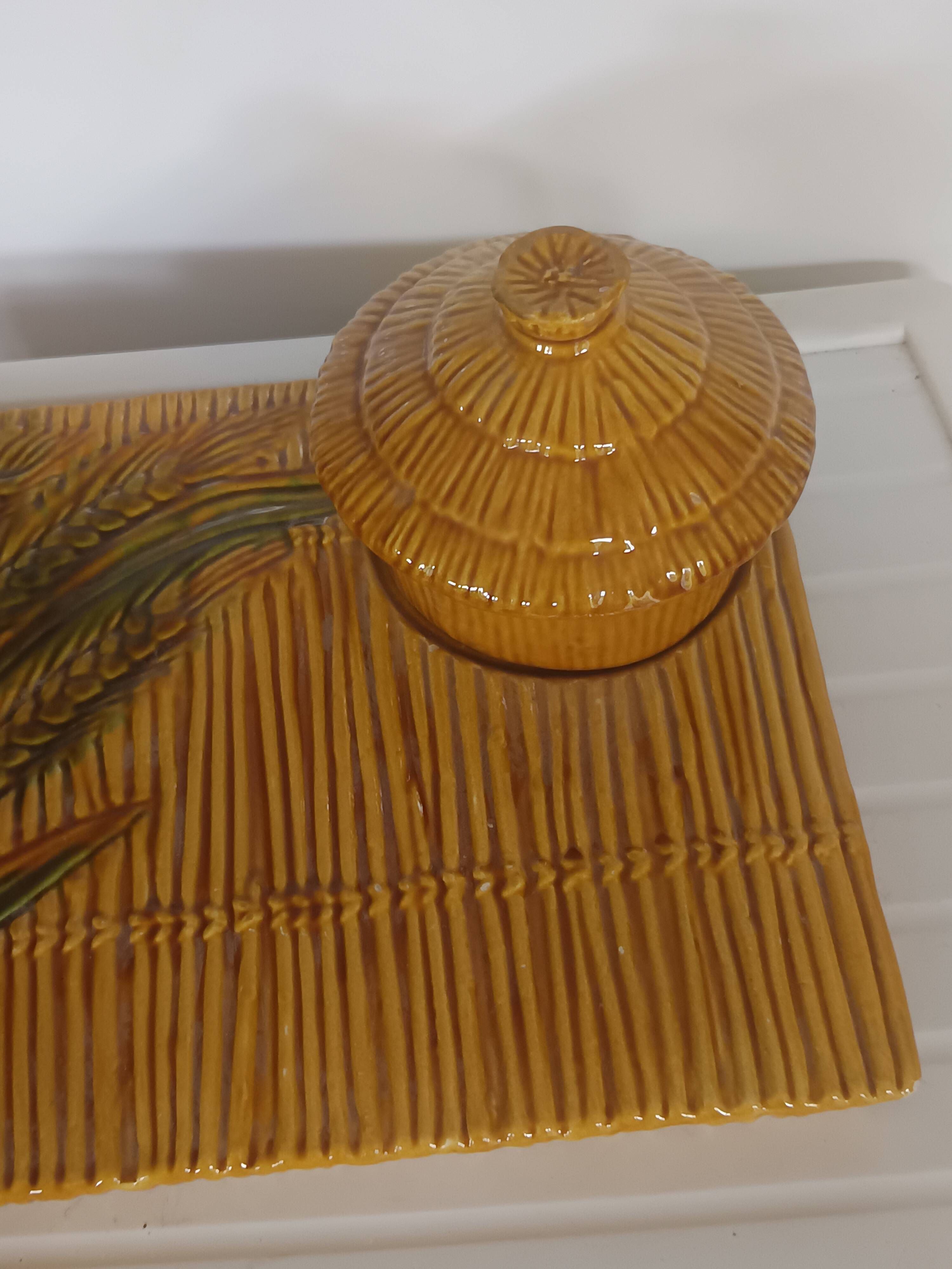Cheese platter Vallauris with bell – wheat ear decoration