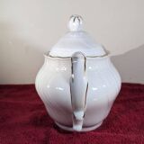 théière ancienne en porcelaine blanche et dorée Richard Ginori Vecchio Ginori Sanremo