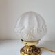 Art deco lamp in bronze and frosted glass