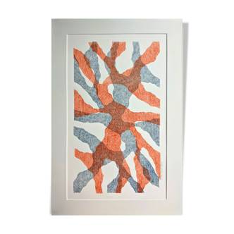 Red and Blue print