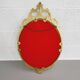 Miroir Médaillon Ovale en Laiton, Italie, 1950s