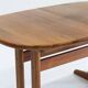 Vintage Glostrup Danish oval extendable dining table solid teak 1960s