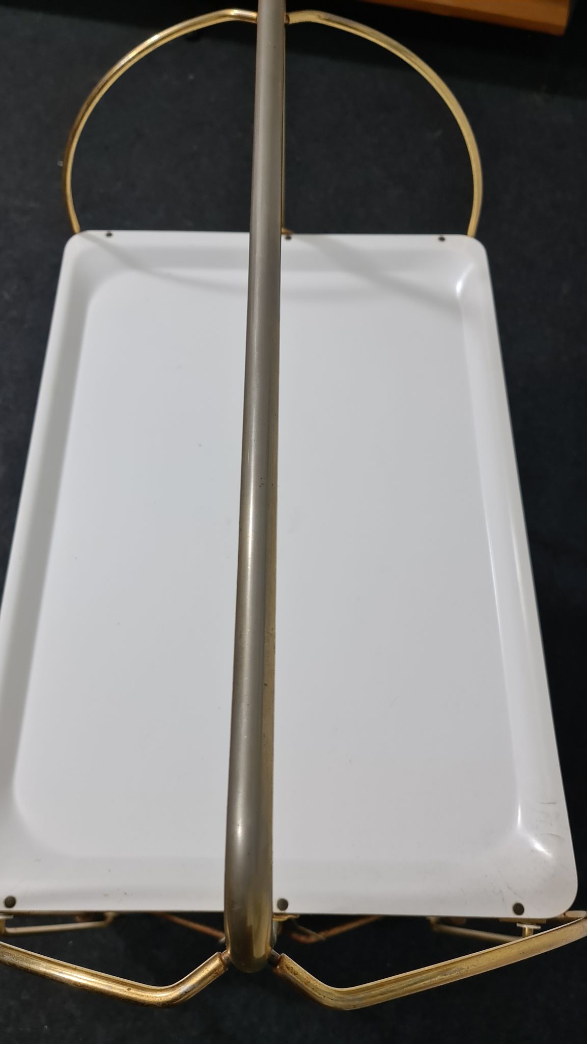 Chariot Dinett vintage en blanc