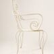 Lot de 3 chaises en fer forgé blanc