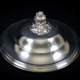 Silver-plated vegetable dish with matching tray – stamped
