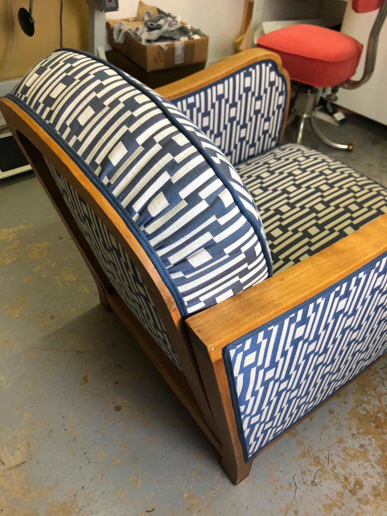 Armchair 1930s, reclining, fully restored