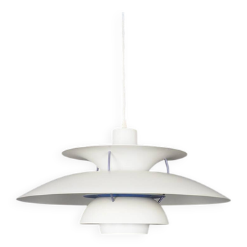 Louis Poulsen PH5 white hanging lamp, 1970s