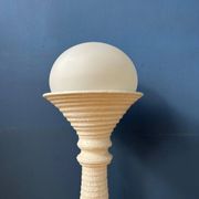 White ceramic floor lamp Mid-Century Space Age by Doria Leuchten
