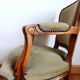 Fauteuil cabriolet vert Louis XV