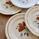 6 vintage flat plates from Sarreguemines - Rose pattern