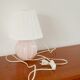 Facetted pink opaline table lamp, Art Deco, 1930.