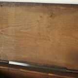 Carved wooden chest bas-reliefs artisanal XXth