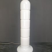 Italian opaline glass zea floor lamp by Salocchi for Lumenform, 1970s