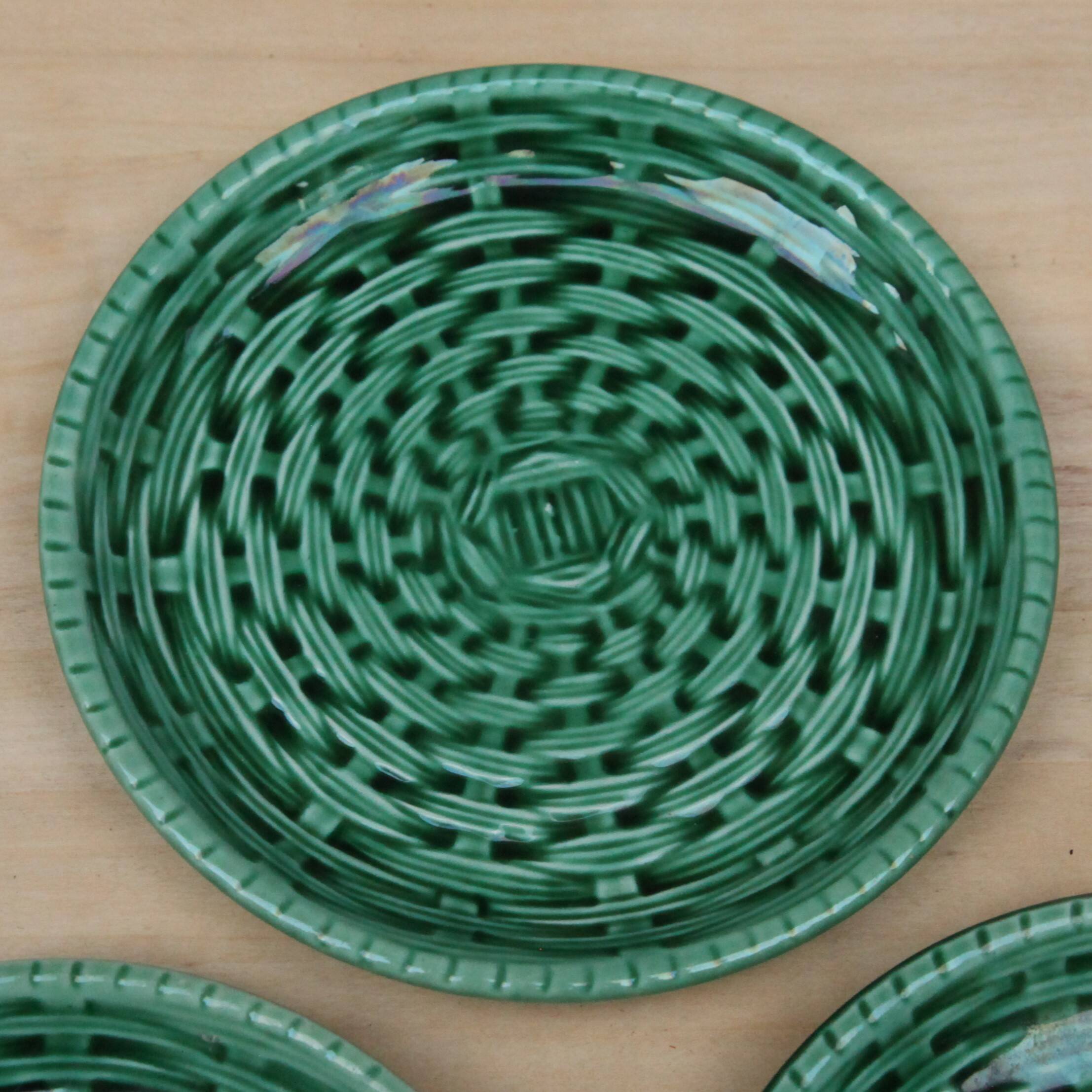 Sarreguemines ceramic bottle coaster