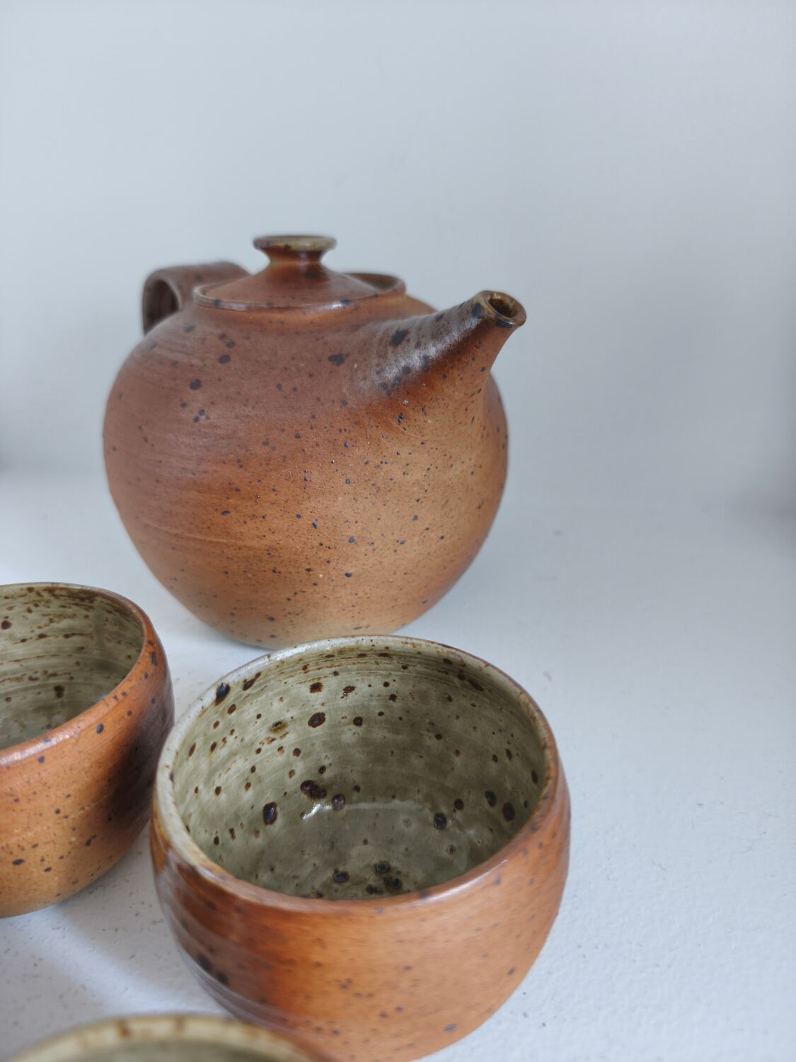 Pyrite stone tea set