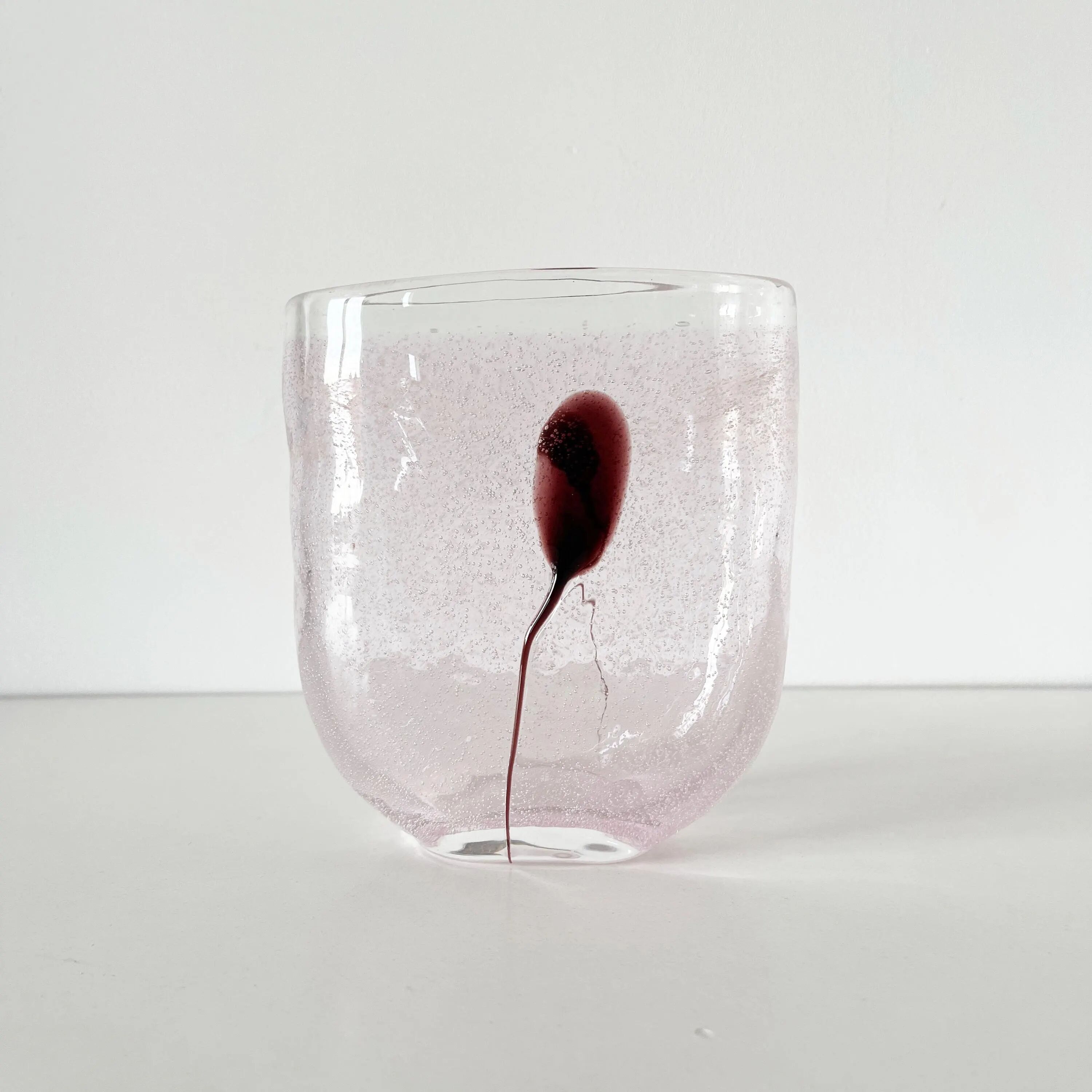 Bubble glass vase Kosta Boda Sweden 1980