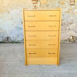 Vintage chest of drawers with 5 drawers by Capelle circa 70's