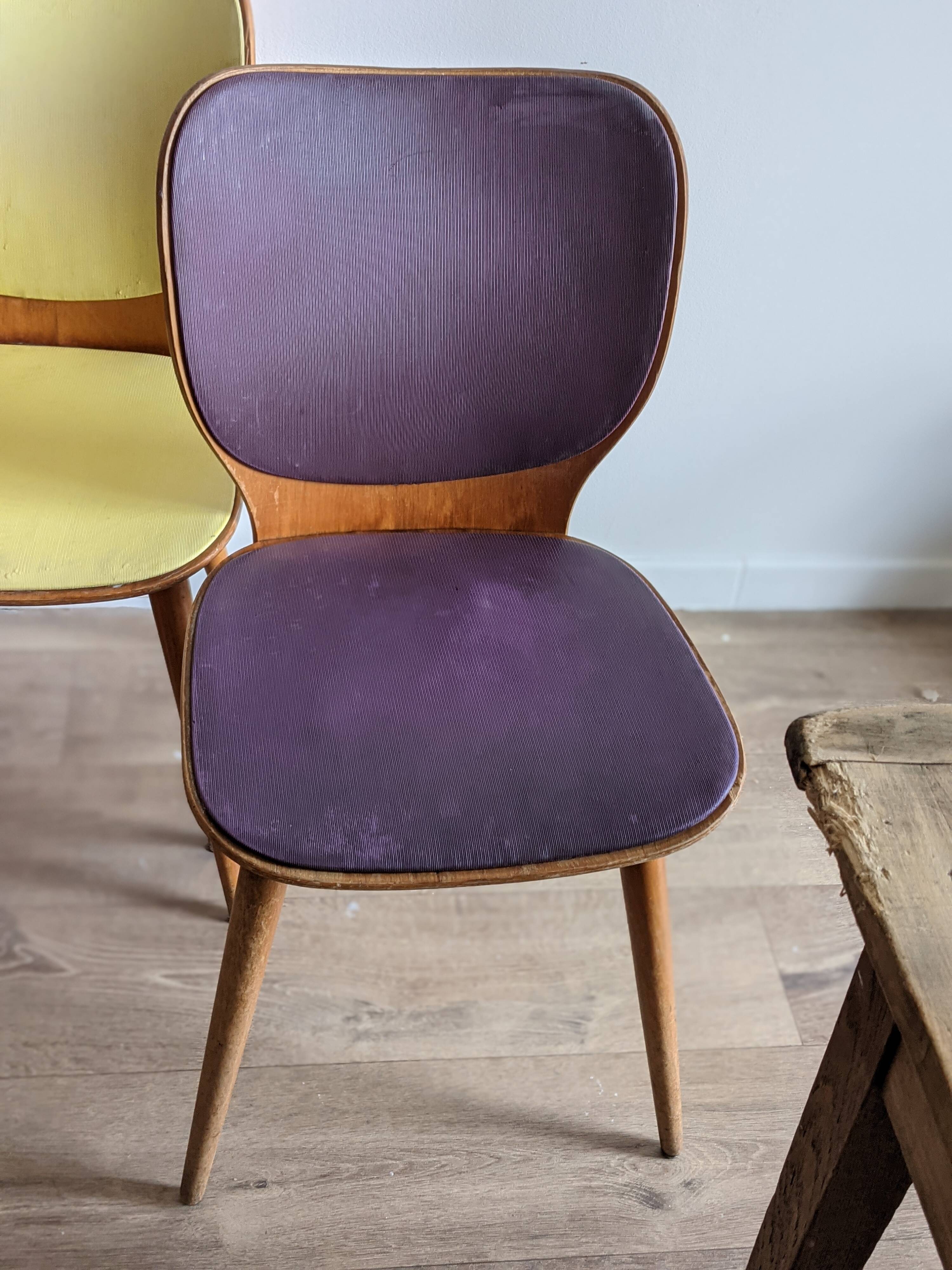 Suite of 4 Baumann chairs by Max Bill