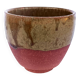Two-tone brown and terracotta stoneware bowl Puisaye
