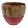 Two-tone brown and terracotta stoneware bowl Puisaye