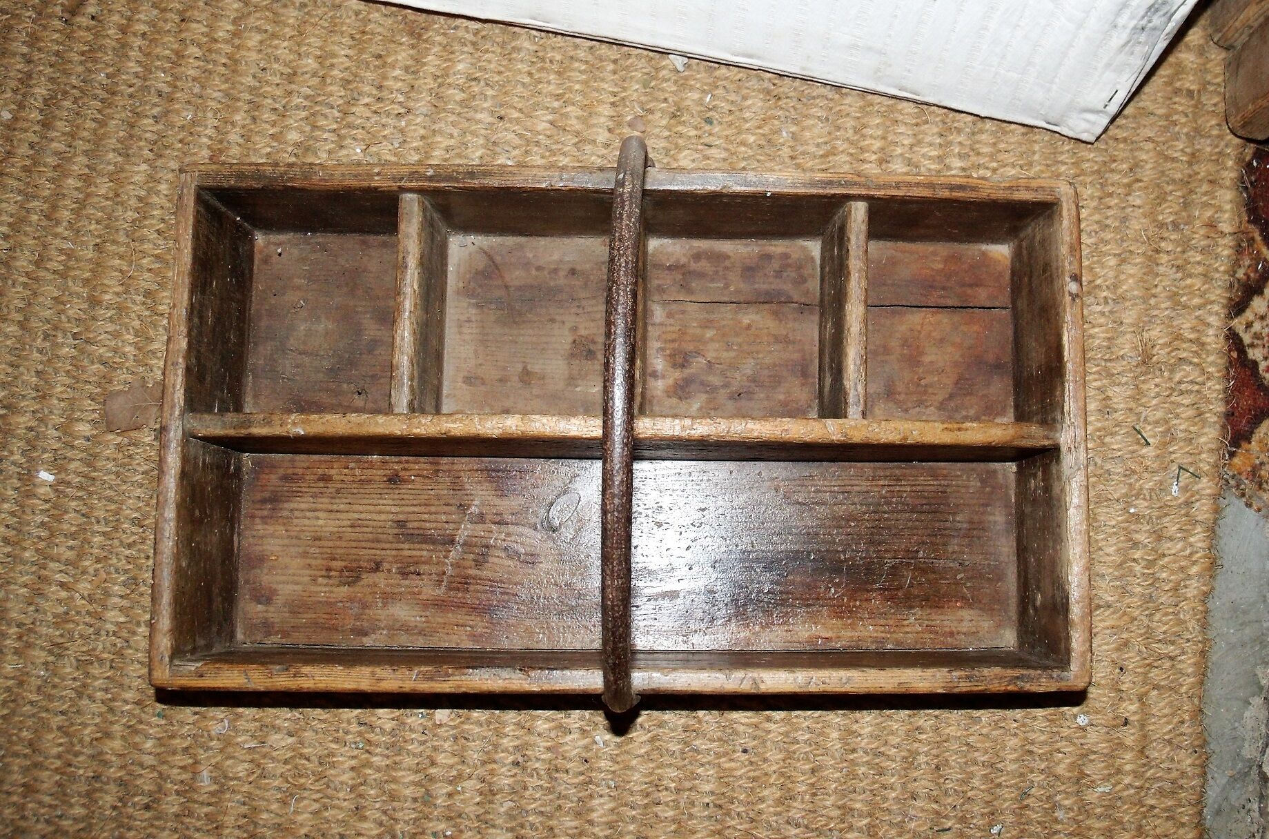 Former Bank tools DIY basket wood and iron