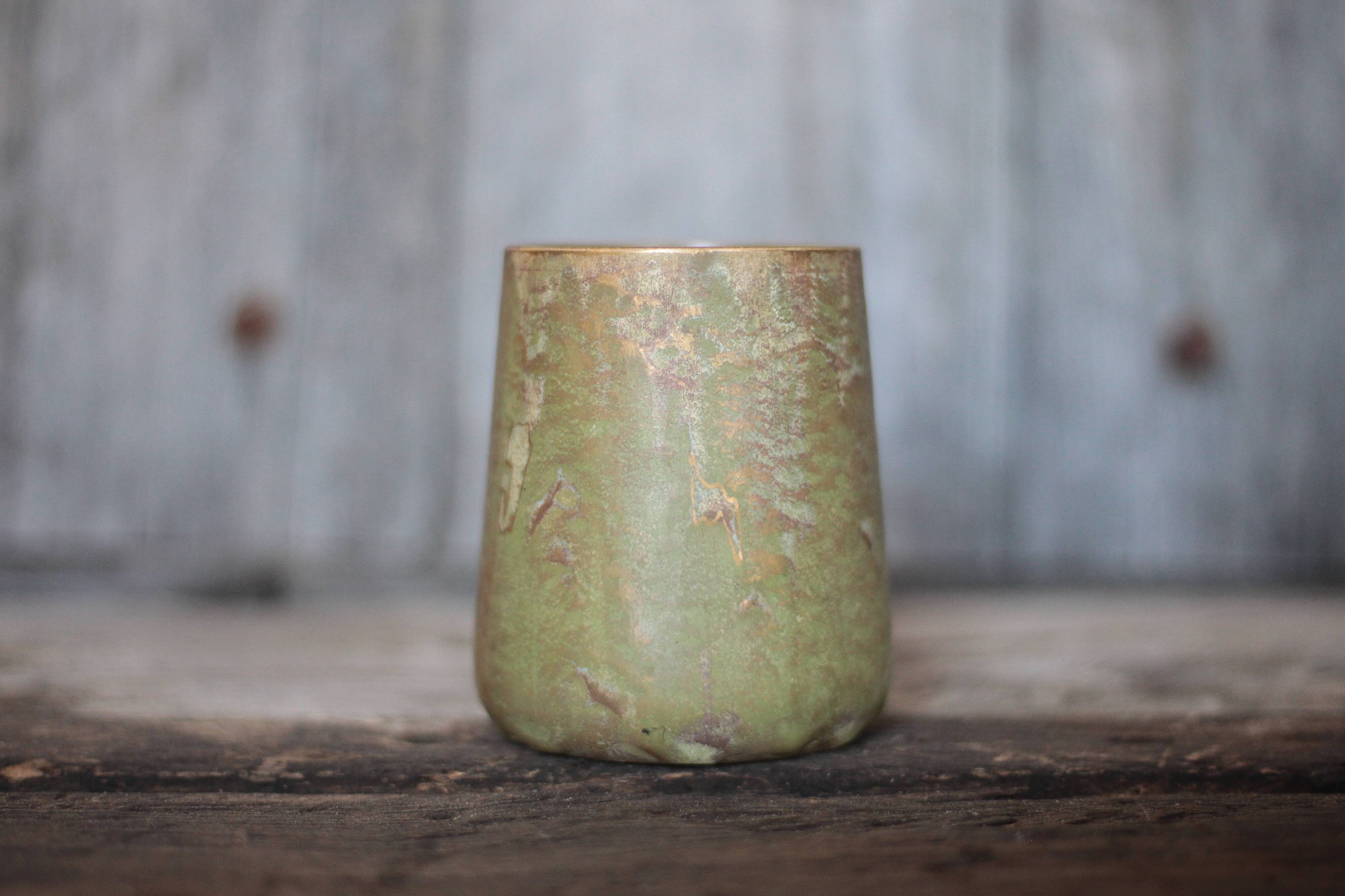 Vase from Yvelines in stoneware with enamel decoration featuring tree-like drips, 1900.