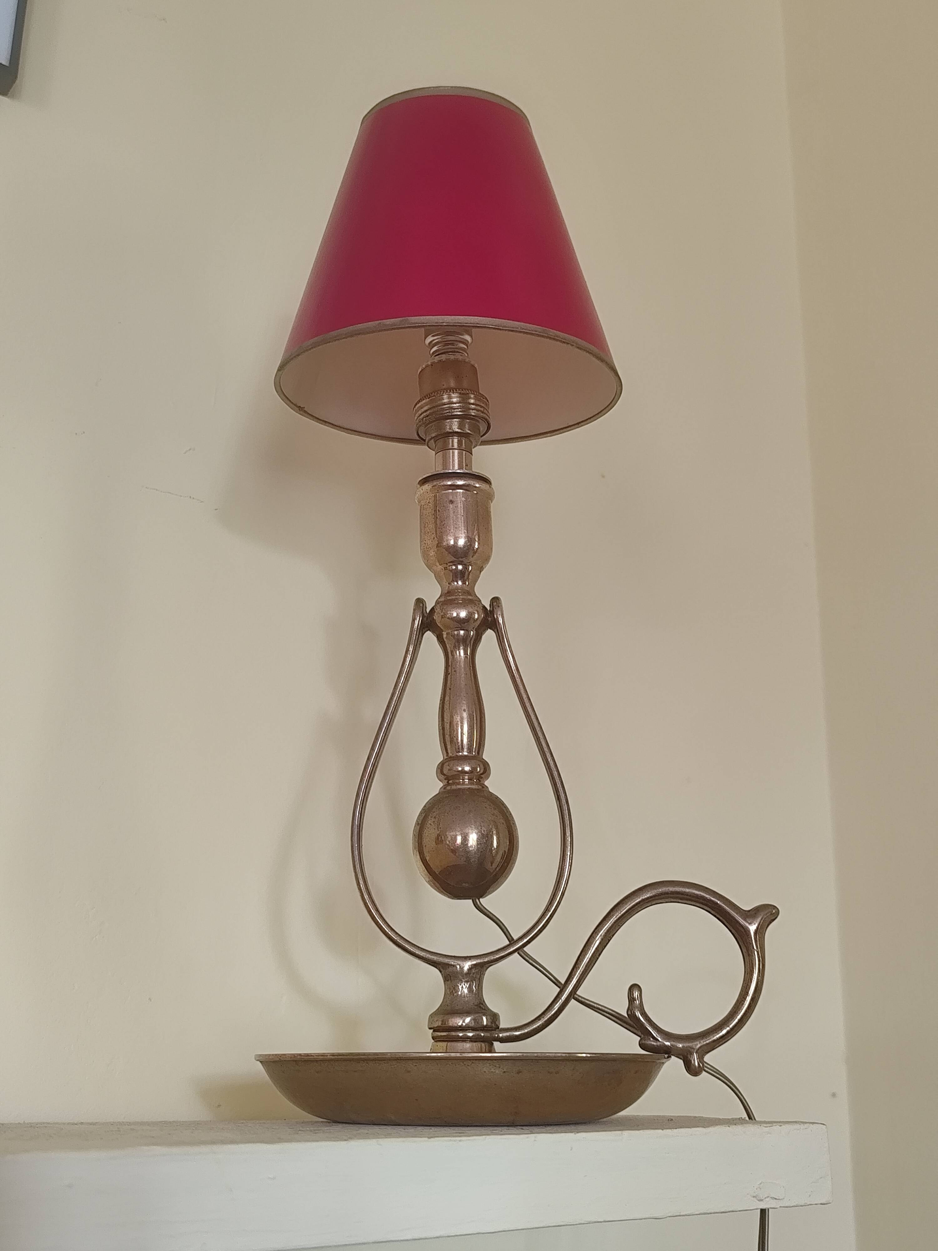Marine lamp in bronze and brass - bronze swing lamp