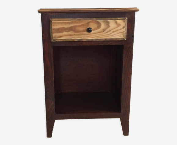 Table de chevet vintage pieds compas