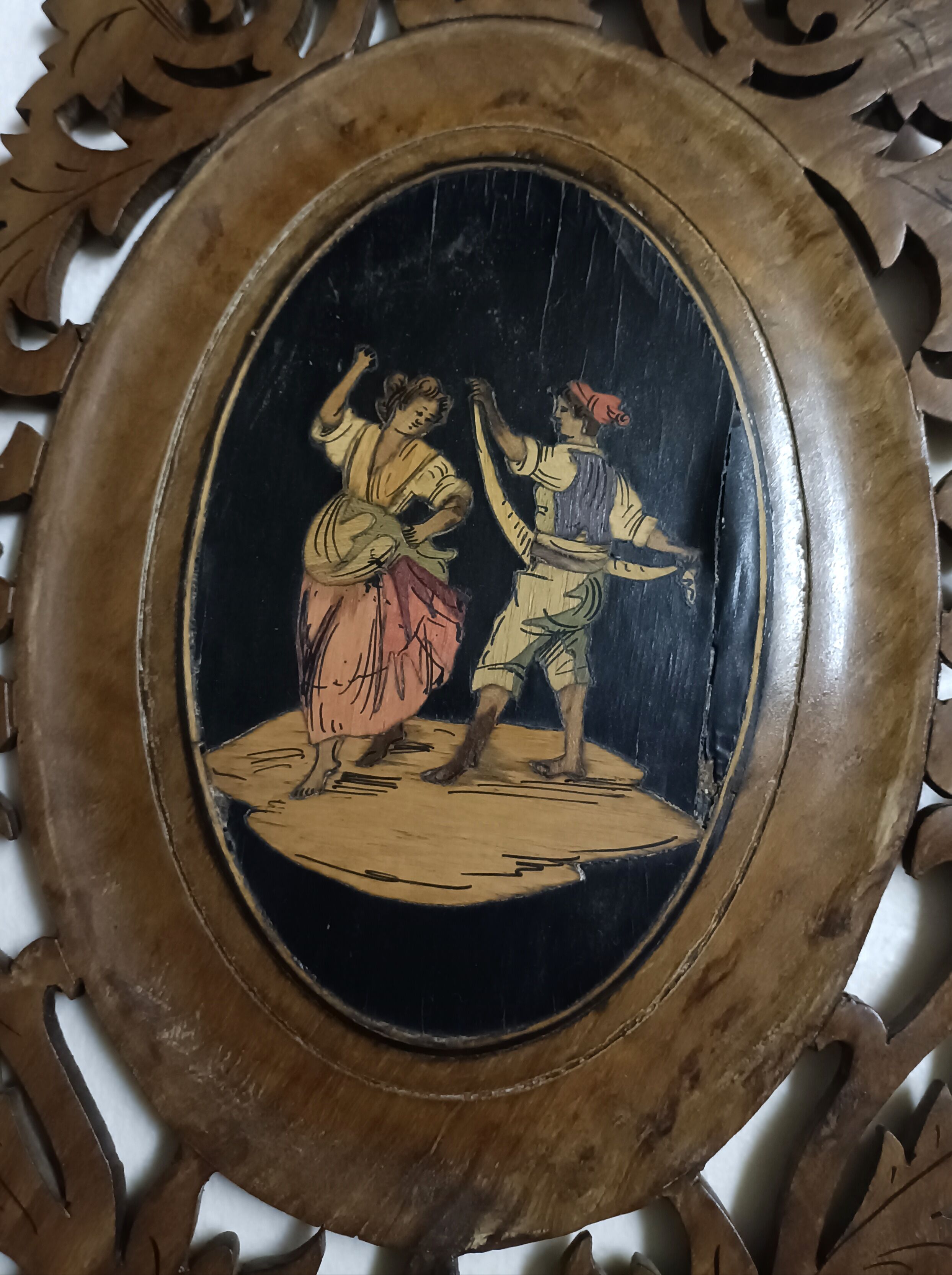 Openwork wood shelf articulated marquetry of Sorrento XIX century