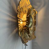 Brass sun wall sconce by Svend Aage Sørensen, Denmark, 1960s, brutalist