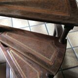 Wooden library staircase