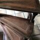 Wooden library staircase