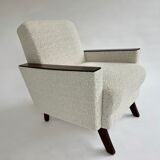 Cube armchair in wool buckle