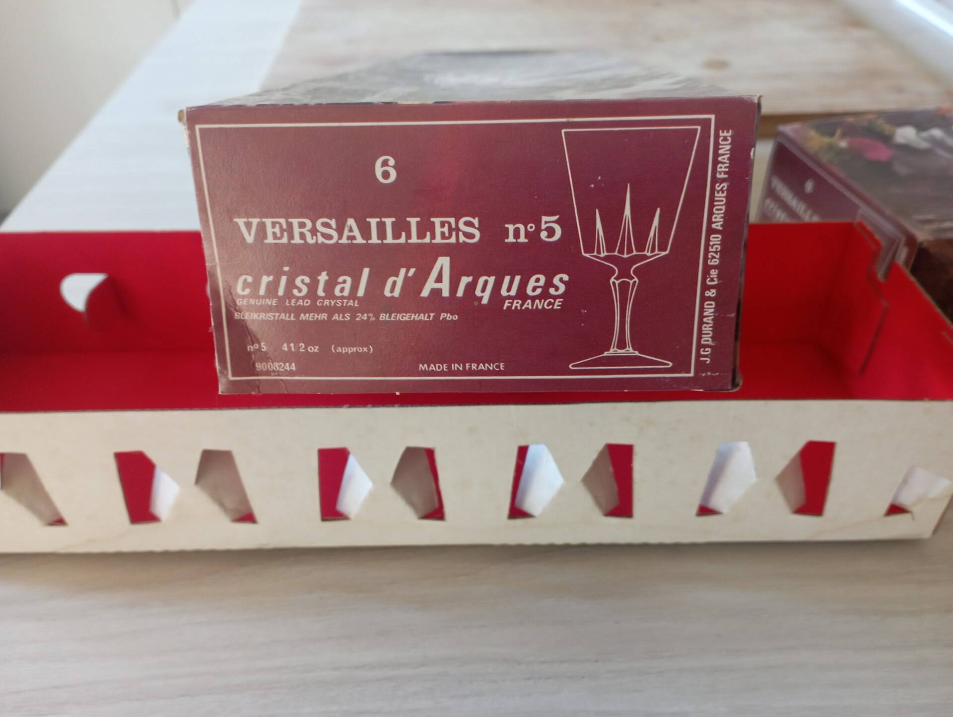 Set of 6 Arques crystal glasses