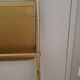 Lot de 4 chaises  pliantes - dossier et assise vert d'eau - structure métal doré -Chaisor