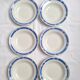 Deep plates / Art Deco salad plates Badonviller blue