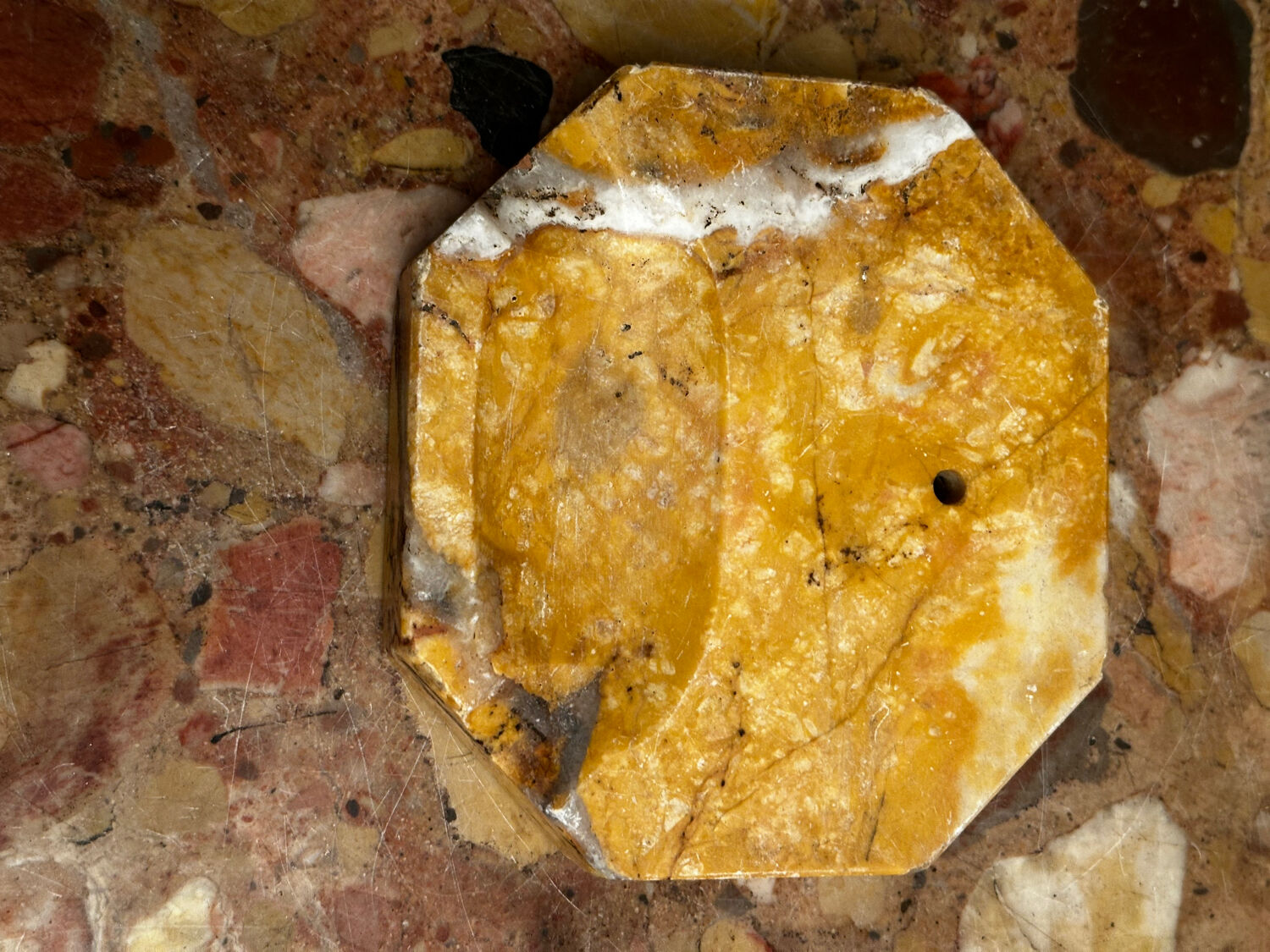 Art Deco Orange Marble Ashtray/ Catchall