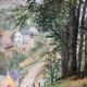Tableau, aquarelle G. Girardot (1856-1914) Paysage, vers 1900