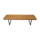 Table basse style banc métal et chêne vers 1950