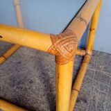 Square rattan end coffee table ep 1970