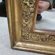 Miroir dore decor de fleurs et de feuillage du xix ème siecle