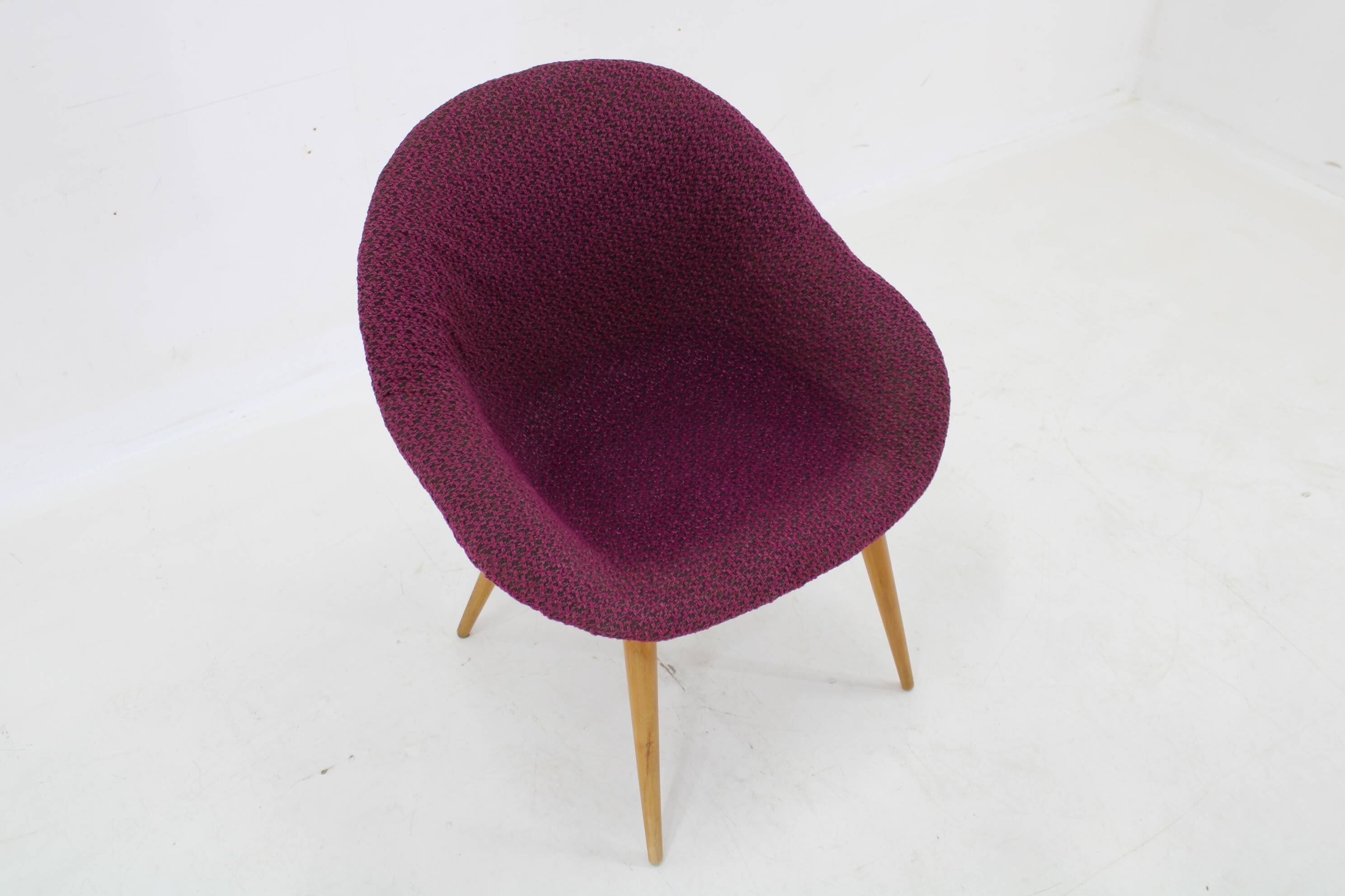1970s Shell Beech Chair, Czechoslovakia
