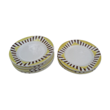 Set de 6 assiettes Digoin modèle iéna
