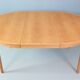 Danish Oak Round Extendable Dining Table By Rosengaarden 1960 Denmark