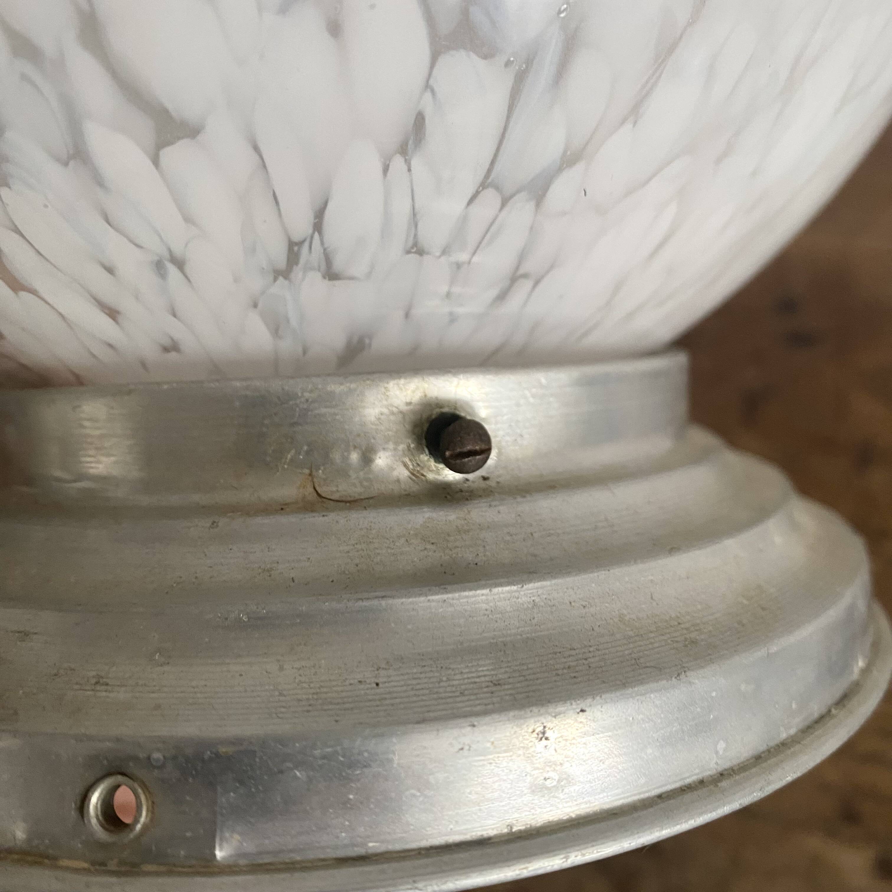 Art Deco glass ball ceiling light from Clichy