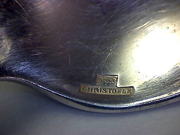 Coffret 2 tiroirs ménagère 57 pièces christofle en métal argenté modèle ''boréal