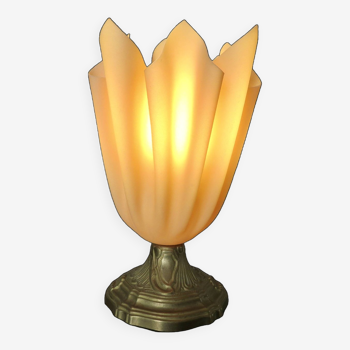 lampe drapée "ELLA" Georgia Jacob, fibre de verre et bronze 1970