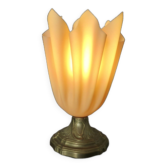 lampe drapée "ELLA" Georgia Jacob, fibre de verre et bronze 1970