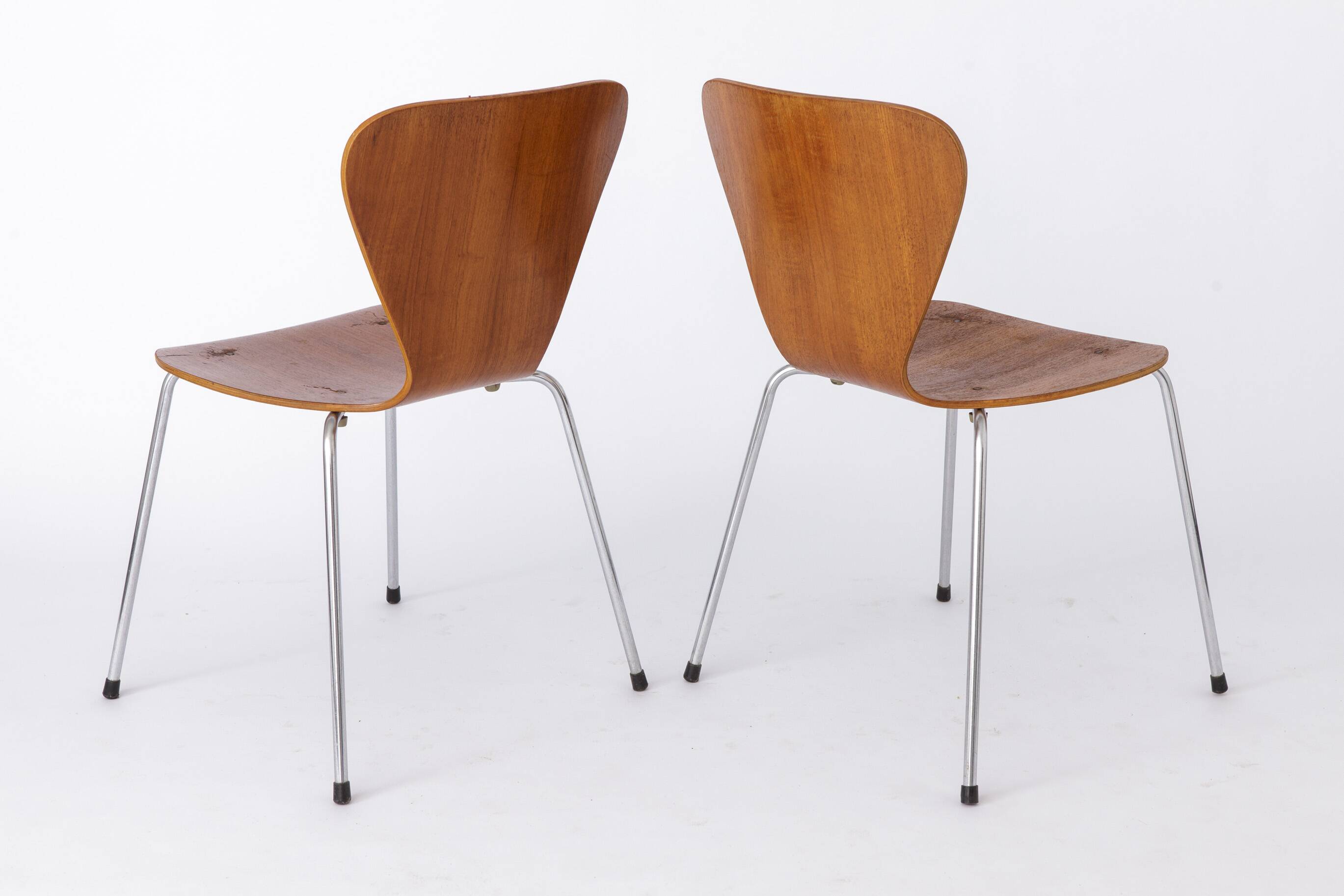 Set of 6 Vintage Stacking Chairs, 1960s, Teak - German Design